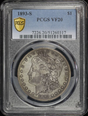 Obverse of this 1893-S Morgan Dollar PCGS VF-20