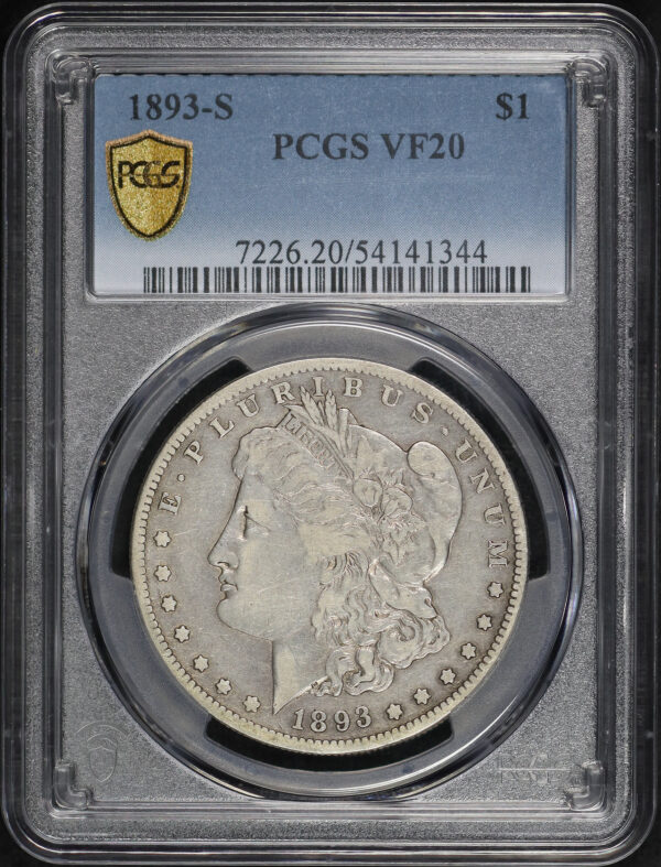 Obverse of this 1893-S Morgan Dollar PCGS VF-20
