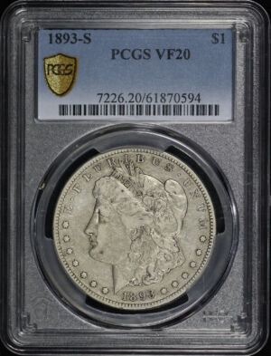 Obverse of this 1893-S Morgan Dollar PCGS VF-20