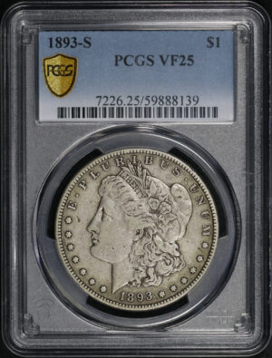 Obverse of this 1893-S Morgan Dollar PCGS VF-25