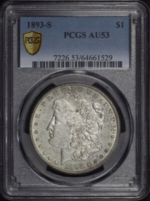 Obverse of this 1893-S Morgan Dollar PCGS AU-53
