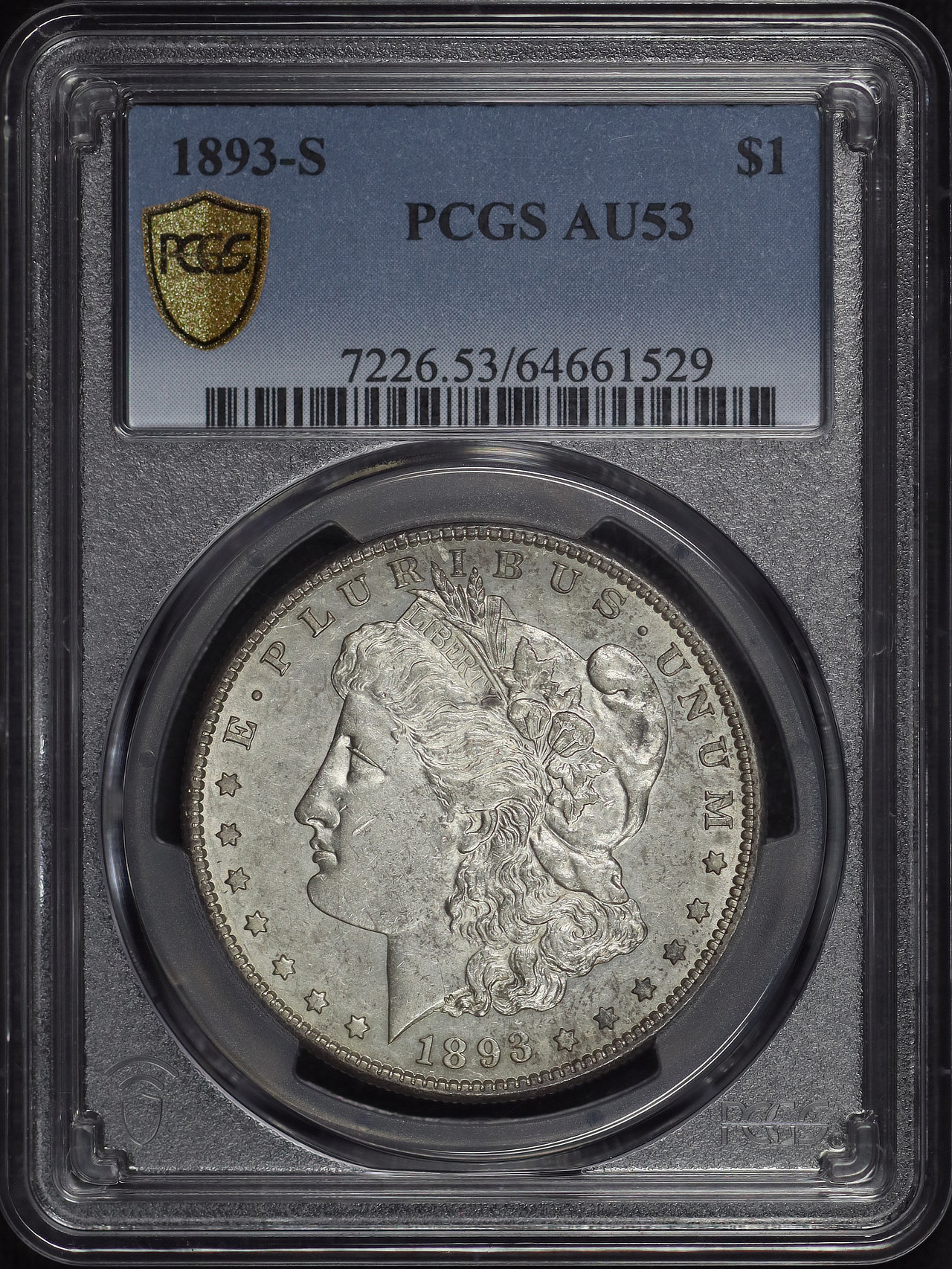 Obverse of this 1893-S Morgan Dollar PCGS AU-53
