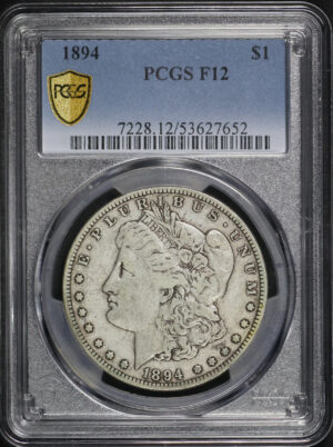 Obverse of this 1894 Morgan Dollar PCGS F-12