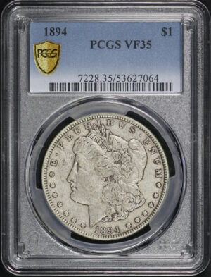 Obverse of this 1894 Morgan Dollar PCGS VF-35