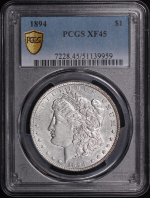 Obverse of this 1894 Morgan Dollar PCGS XF-45