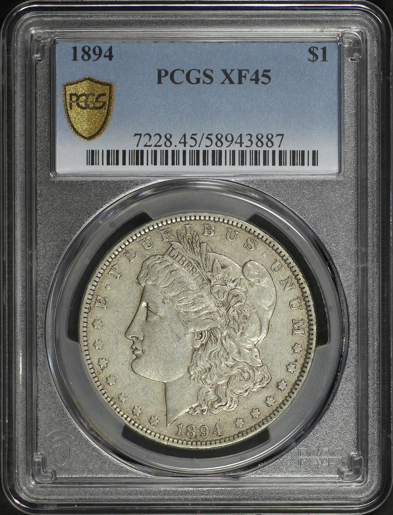 Obverse of this 1894 Morgan Dollar PCGS XF-45