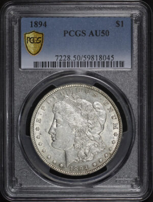 Obverse of this 1894 Morgan Dollar PCGS AU-50