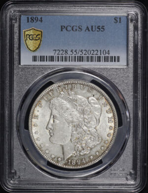 Obverse of this 1894 Morgan Dollar PCGS AU-55