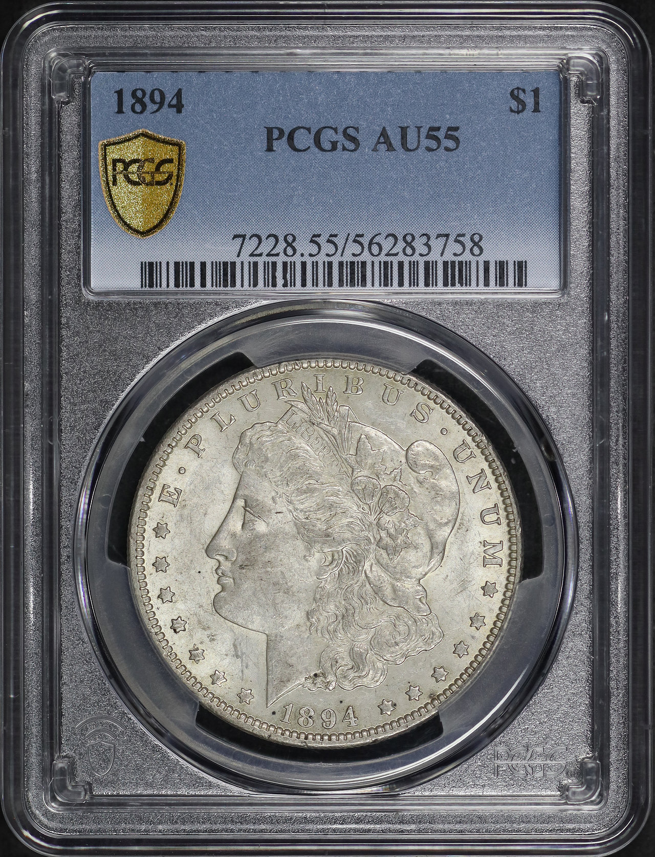 Obverse of this 1894 Morgan Dollar PCGS AU-55
