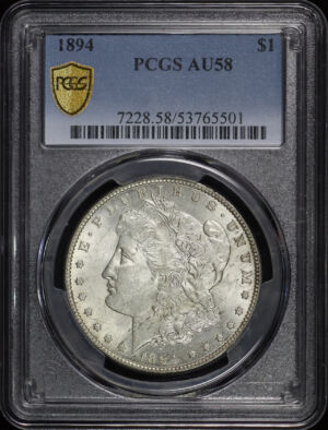 Obverse of this 1894 Morgan Dollar PCGS AU-58