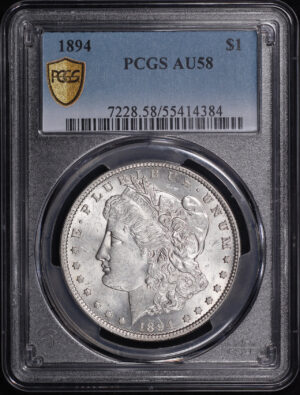 Obverse of this 1894 Morgan Dollar PCGS AU-58