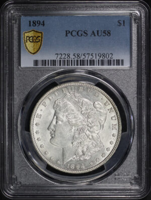 Obverse of this 1894 Morgan Dollar PCGS AU-58