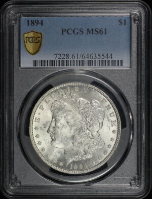 Obverse of this 1894 Morgan Dollar PCGS MS-61
