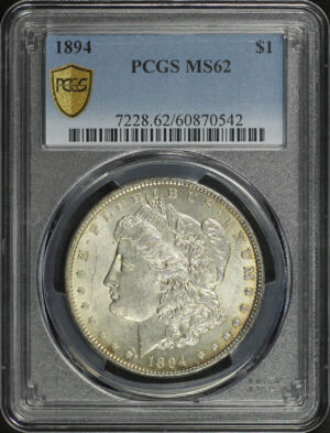 Obverse of this 1894 Morgan Dollar PCGS MS-62