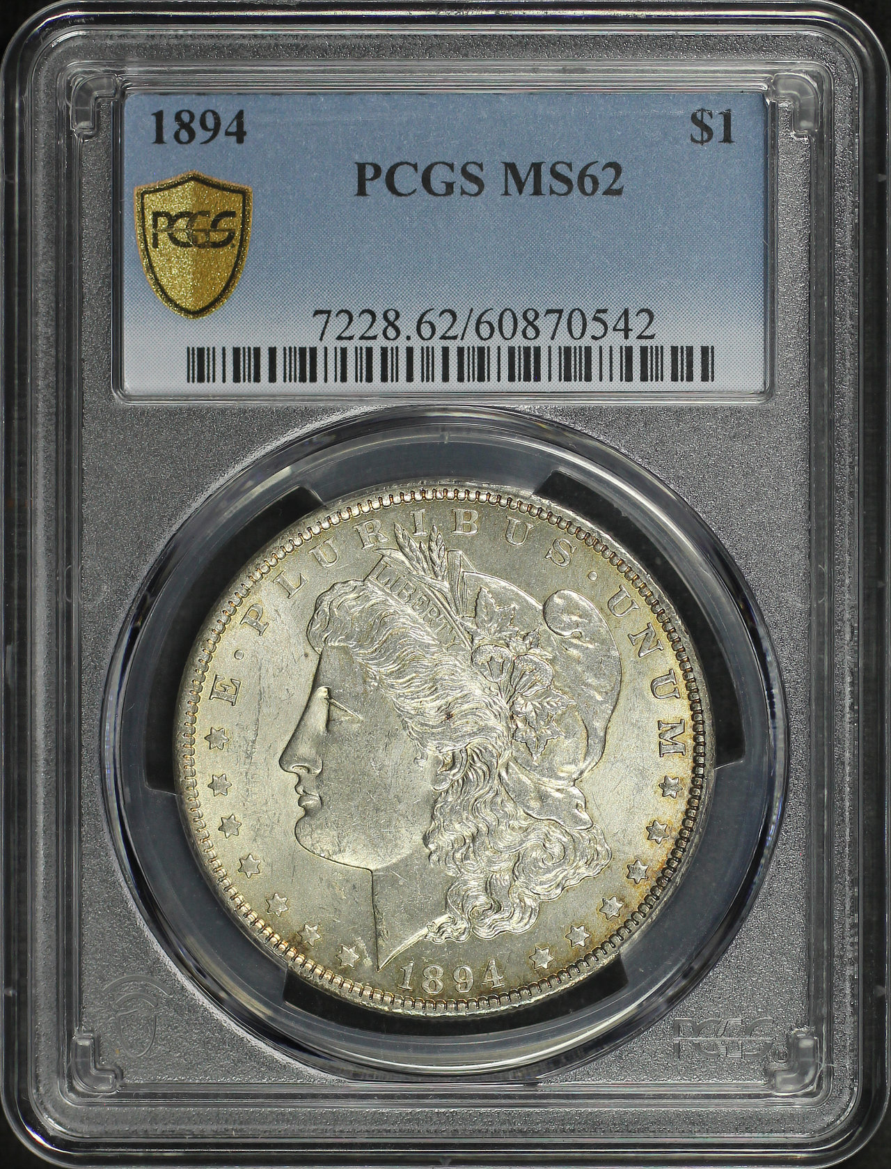 Obverse of this 1894 Morgan Dollar PCGS MS-62