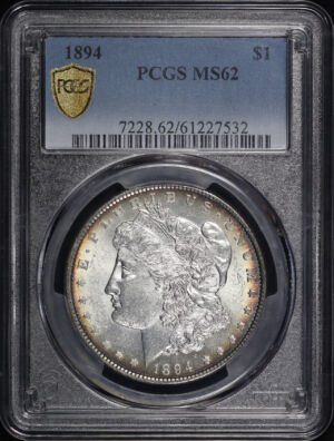 Obverse of this 1894 Morgan Dollar PCGS MS-62