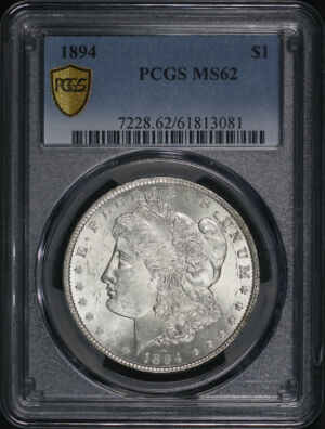 Obverse of this 1894 Morgan Dollar PCGS MS-62