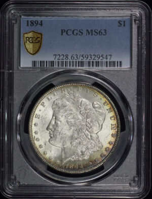 Obverse of this 1894 Morgan Dollar PCGS MS-63