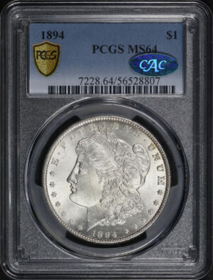 Obverse of this 1894 Morgan Dollar PCGS MS-64 CAC