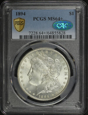 Obverse of this 1894 Morgan Dollar PCGS MS-64+ CAC