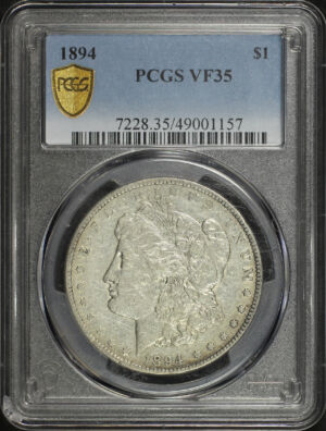 Obverse of this 1894 Morgan Dollar PCGS VF-35