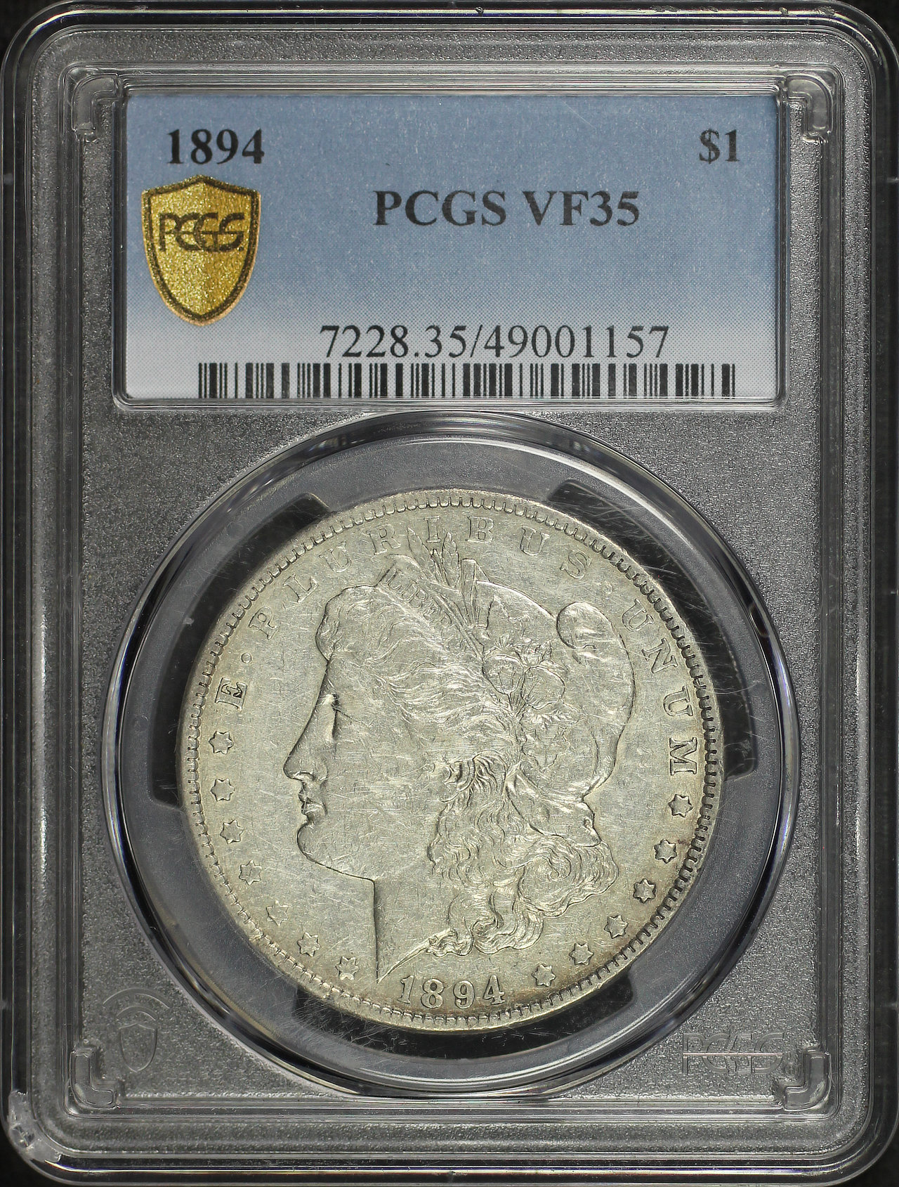 Obverse of this 1894 Morgan Dollar PCGS VF-35