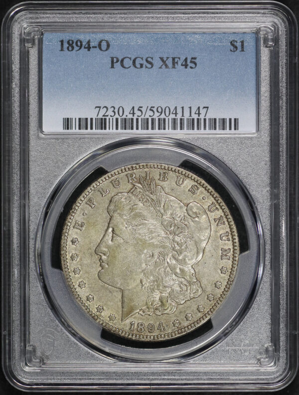 Obverse of this 1894-O Morgan Dollar PCGS XF-45