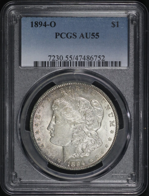 Obverse of this 1894-O Morgan Dollar PCGS AU-55
