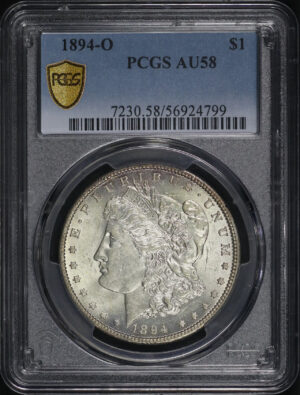 Obverse of this 1894-O Morgan Dollar PCGS AU-58