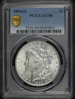 Obverse of this 1894-O Morgan Dollar PCGS AU-58