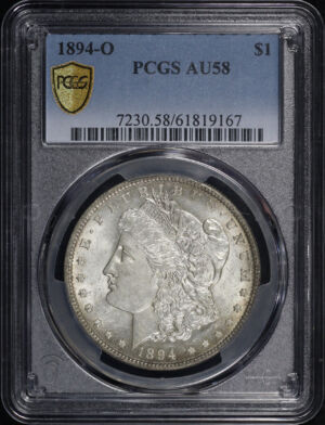 Obverse of this 1894-O Morgan Dollar PCGS AU-58