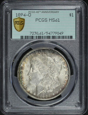 Obverse of this 1894-O Morgan Dollar PCGS MS-61 40th Anniversary