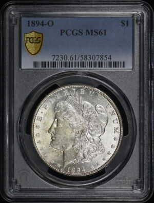 Obverse of this 1894-O Morgan Dollar PCGS MS-61