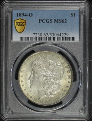 Obverse of this 1894-O Morgan Dollar PCGS MS-62