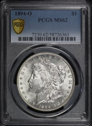 Obverse of this 1894-O Morgan Dollar PCGS MS-62