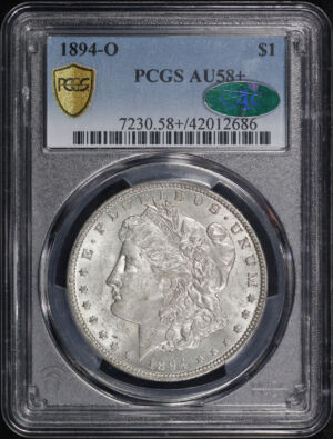 Obverse of this 1894-O Morgan Dollar PCGS AU-58+ CAC