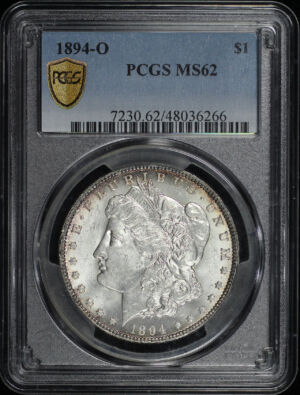 Obverse of this 1894-O Morgan Dollar PCGS MS-62