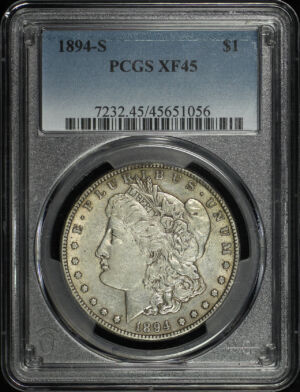 Obverse of this 1894-S Morgan Dollar PCGS XF-45