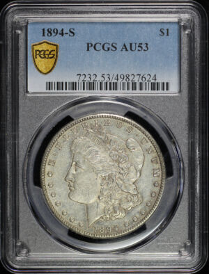 Obverse of this 1894-S Morgan Dollar PCGS AU-53