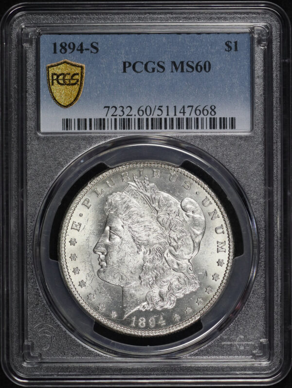 Obverse of this 1894-S Morgan Dollar PCGS MS-60