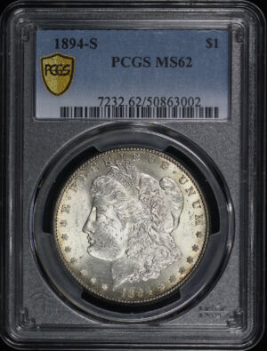 Obverse of this 1894-S Morgan Dollar PCGS MS-62