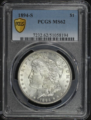 Obverse of this 1894-S Morgan Dollar PCGS MS-62