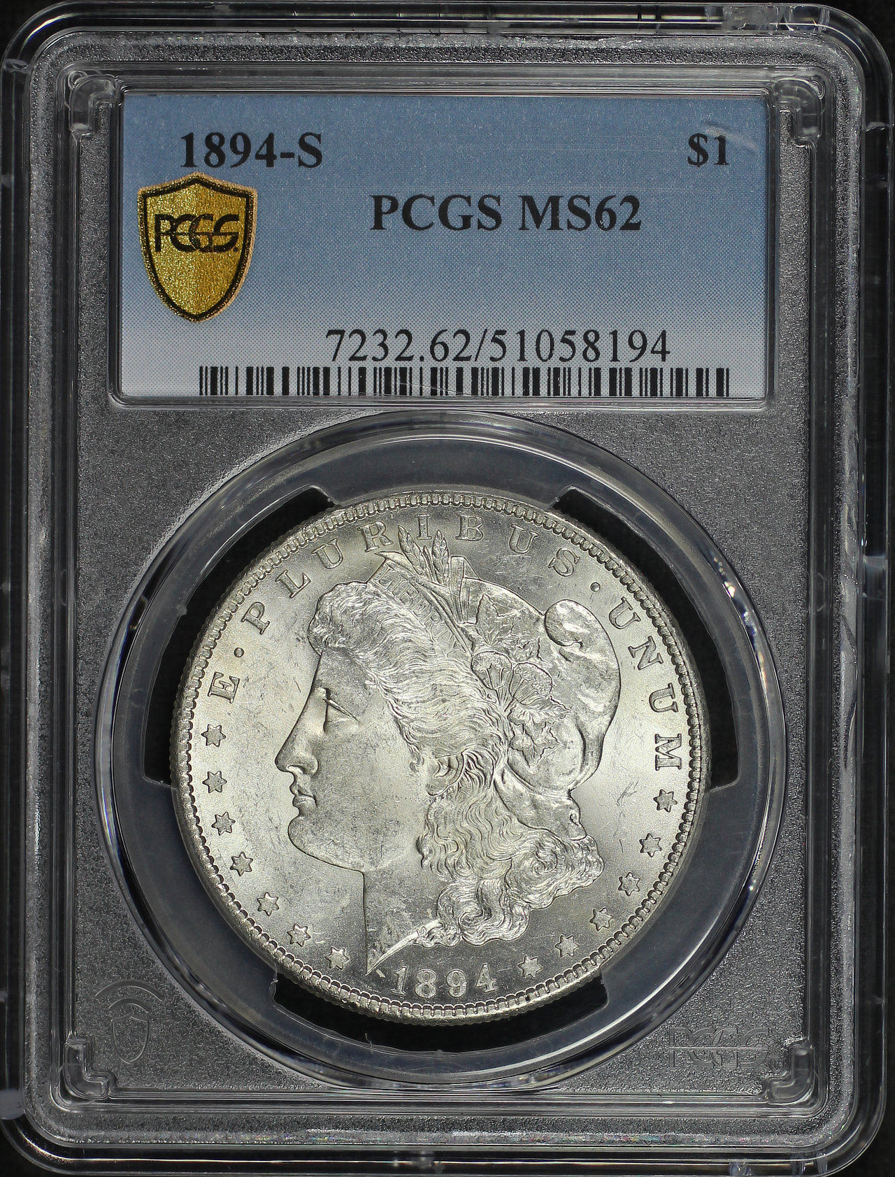 Obverse of this 1894-S Morgan Dollar PCGS MS-62