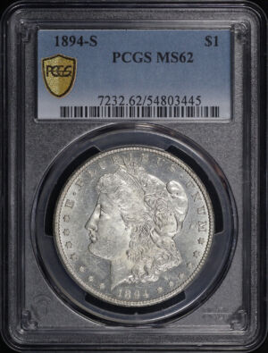 Obverse of this 1894-S Morgan Dollar PCGS MS-62