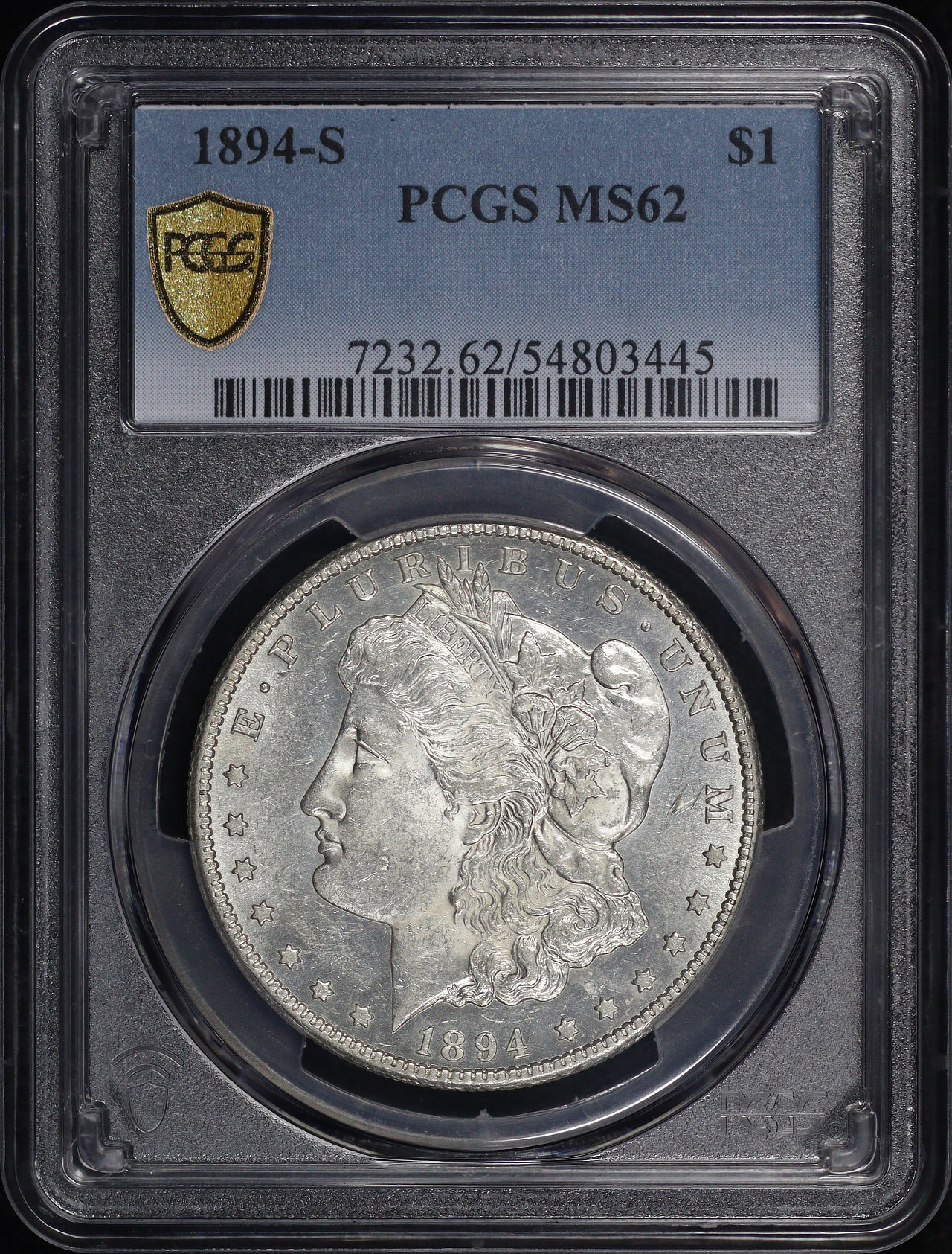 Obverse of this 1894-S Morgan Dollar PCGS MS-62