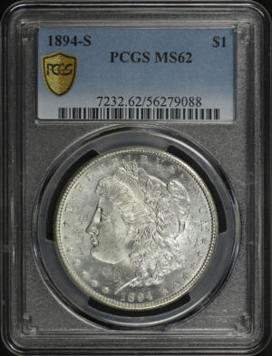 Obverse of this 1894-S Morgan Dollar PCGS MS-62