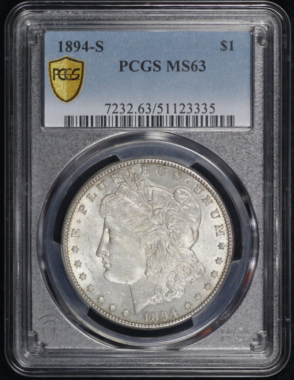 Obverse of this 1894-S Morgan Dollar PCGS MS-63