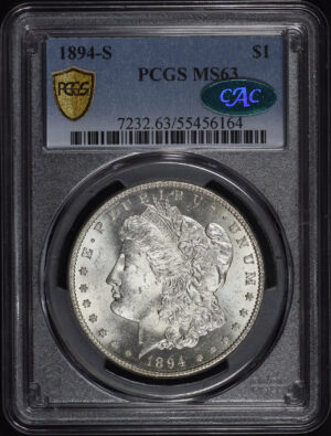 Obverse of this 1894-S Morgan Dollar PCGS MS-63 CAC