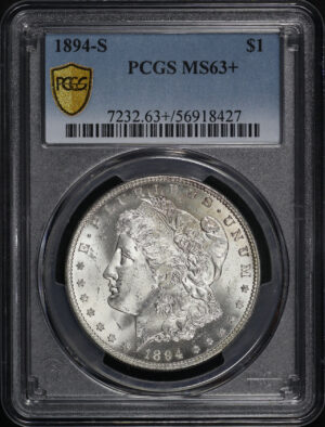 Obverse of this 1894-S Morgan Dollar PCGS MS-63+