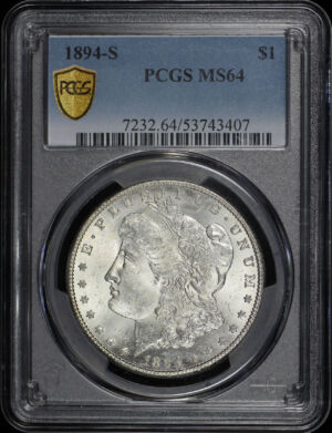 Obverse of this 1894-S Morgan Dollar PCGS MS-64